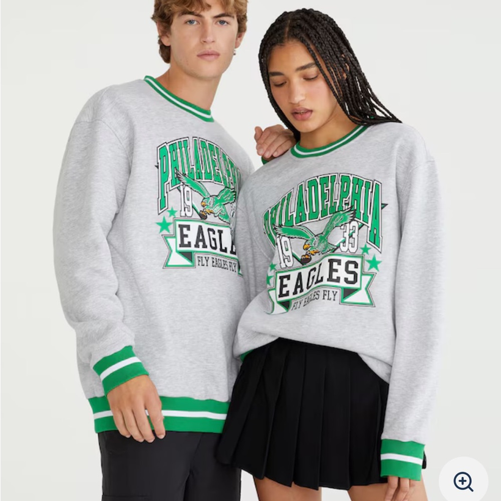 Philadelphia Eagles Grey Crewneck Sweatshirt